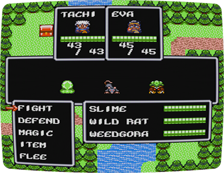 A typical battle screen.