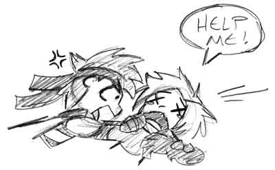 "Help me!" cries Sothe as Ike begins to choke him.