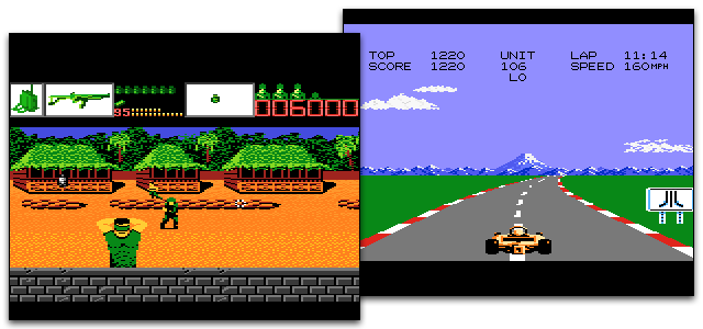 Screenshots from the Atari 7800