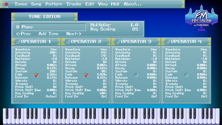 FM Pipe Organ editor screenshot