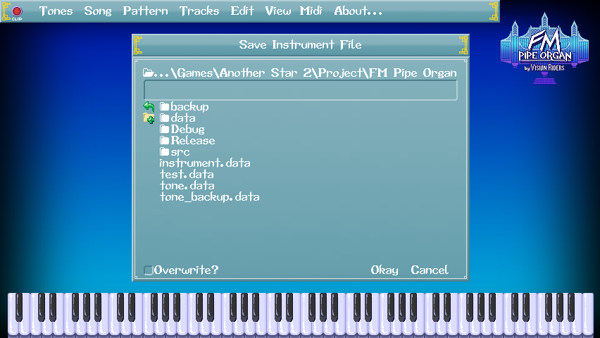 FM Pipe Organ editor screenshot