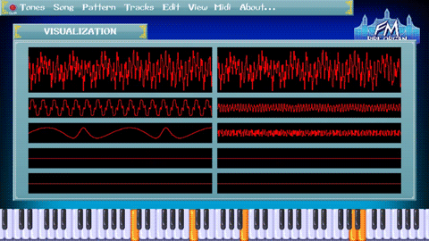 FM Pipe Organ oscilloscope visualization