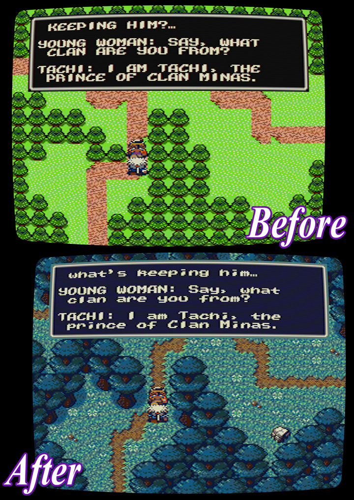 Comparison of the original graphics and the possible updated graphics.